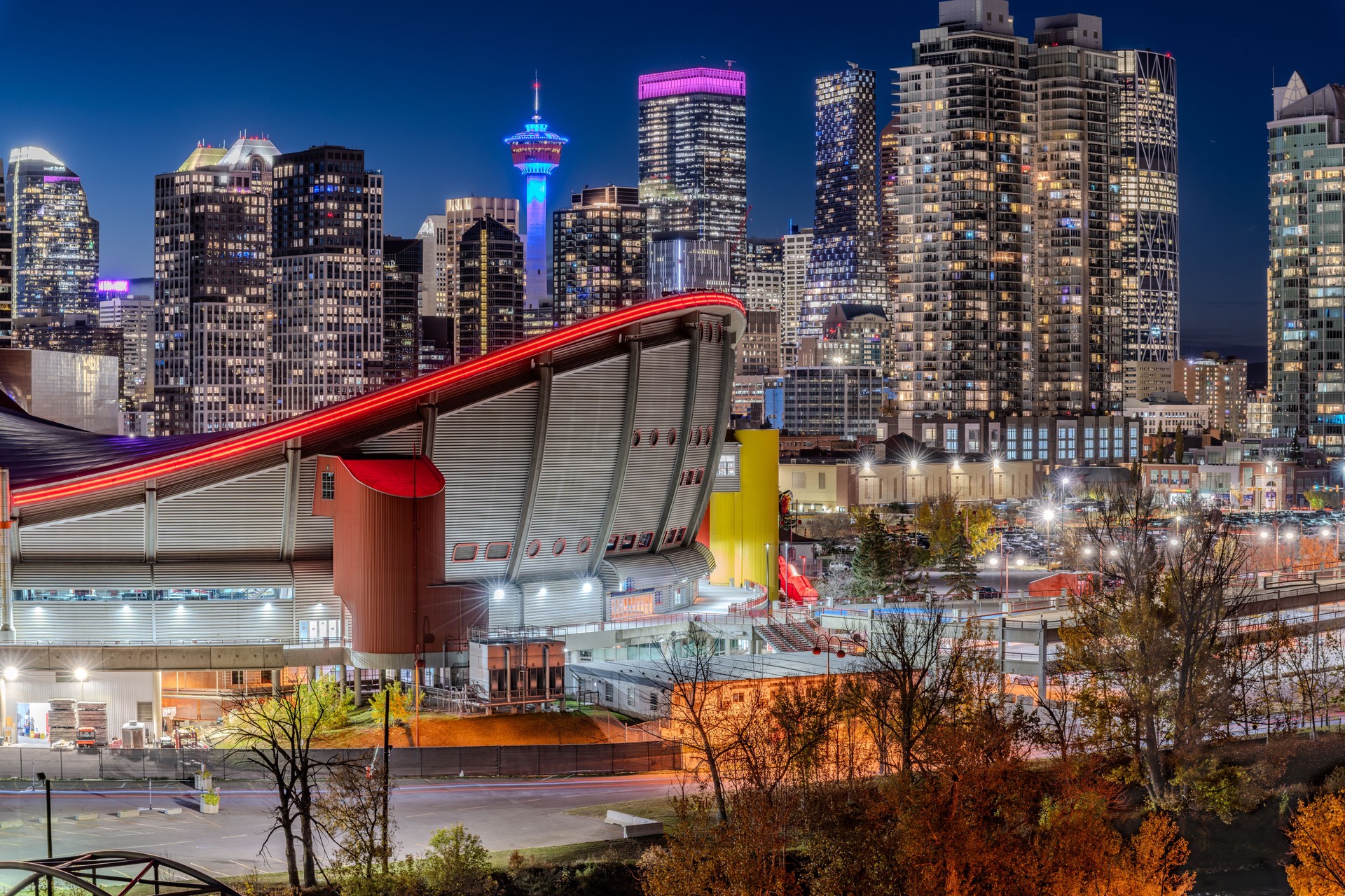 Calgary downtown at night
